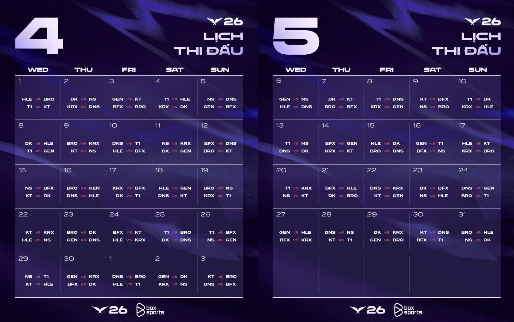 lck 2026 rounds 1 2 lich thi dau 1